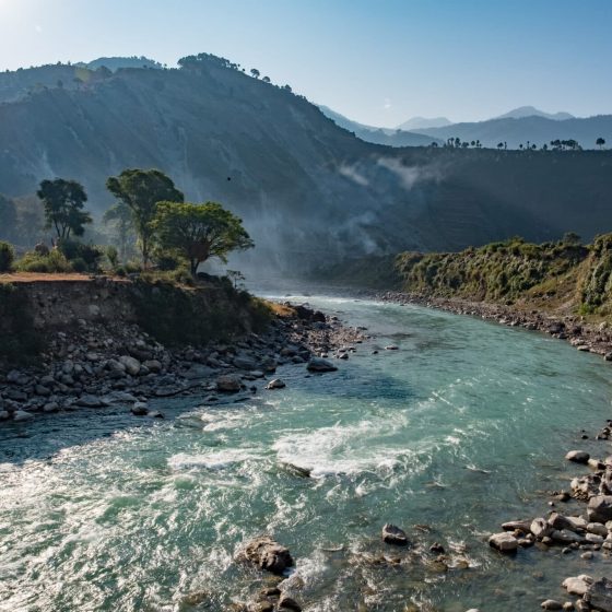 October 2017. The Siti River just outside Chainpur, Bajhang District, Nepal. Photograph by Jason Houston for USAID